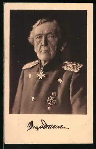 AK Heerführer von Haeseler in Uniform mit Orden