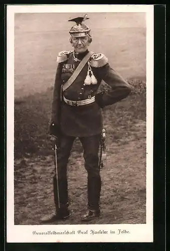 AK Heerführer Generalfeldmarschall Graf Haeseler im Felde