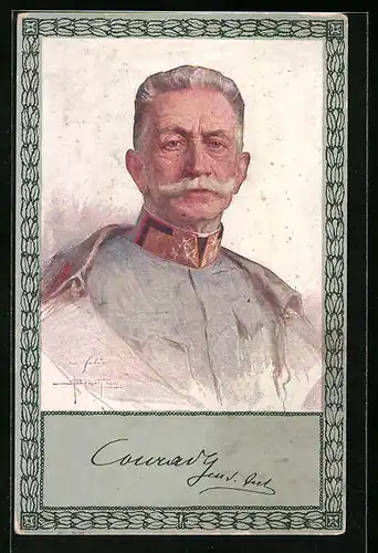 AK Heerführer Generaloberst Franz Frieherr Conrad von Hötzendorf, Chef des Generalstabes der gesamten bewaffneten Macht