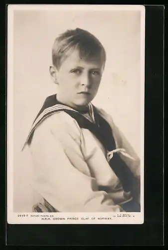 AK Crown Prince Olaf of Norway in sailor outfit