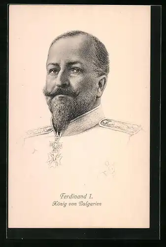 Künstler-AK Ferdinand I, König von Bulgarien