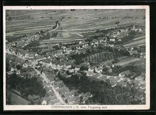 AK Oberhausen i. B., Fliegeraufnahme der Ortschaft