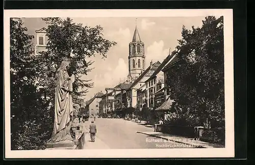 AK Rottweil a. N., Blick in die Hochbrücktorstrasse