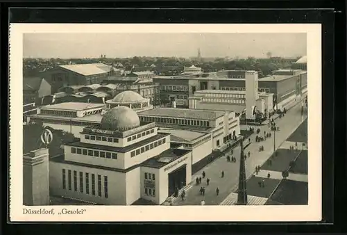 AK Düsseldorf, Gesolei 1926, Ansicht des Messegeländes aus der Vogelschau