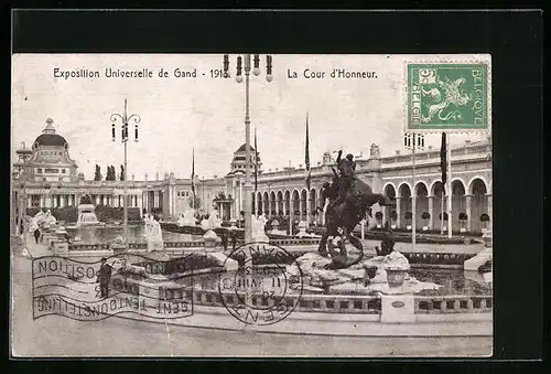 AK Gand, Exposition Universelle 1913, La Cour d'Honneur