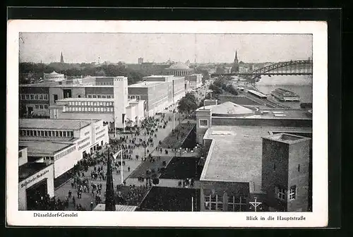 AK Düsseldorf, Gesolei, Hauptstrasse mit Besuchern