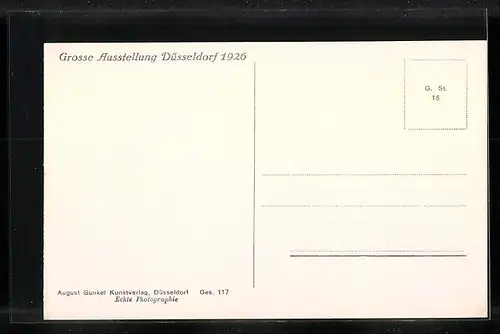 AK Düsseldorf, Grosse Ausstellung 1926, Blick in den Ehrenhof der Museumsbauten