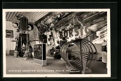 AK Berlin, Deutsche Industrie-Ausstellung 1956, Exponate der Firma Borsig