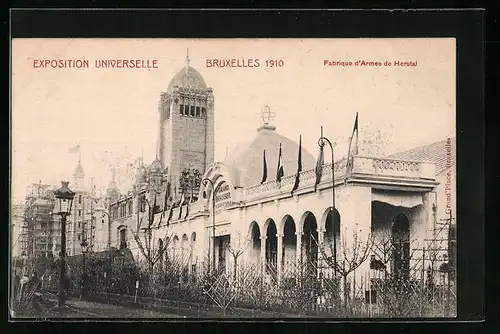AK Bruxelles, Exposition Universelle 1910, Fabrique d`Ármes de Herstal