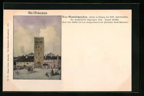 AK München, Strassenpartie am Sendlingerthor