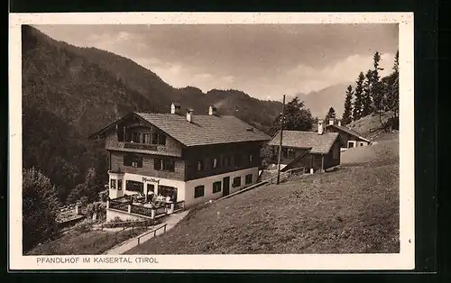 AK Ebbs, Gasthaus Pfandlhof im Kaisertal