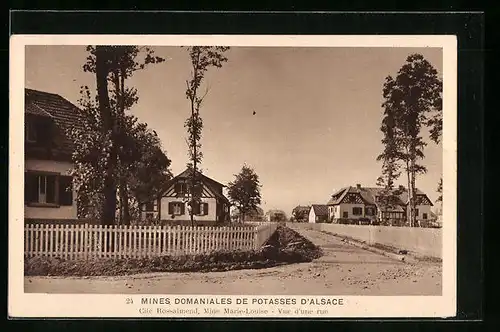 AK Staffelfelden, Mines Domaniales de Potasses d`Alsace, Vue d`une rue
