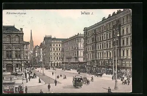 AK Wien, Kärntnerstrasse mit Passanten