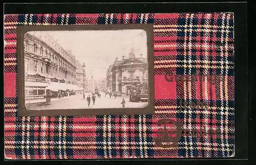 AK Dundee, Strassenpartie mit Strassenbahn