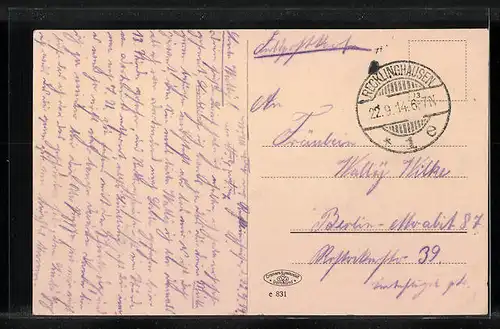 AK Recklinghausen, Partie im Stadtgarten