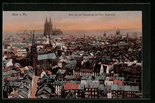 AK Köln, Blick von der Kreuzblume