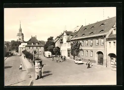 AK Bad Lauchstädt, Marktplatz mit Rathaus