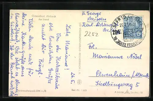 AK Ahlbeck, Am Strand mit Besuchern und Booten