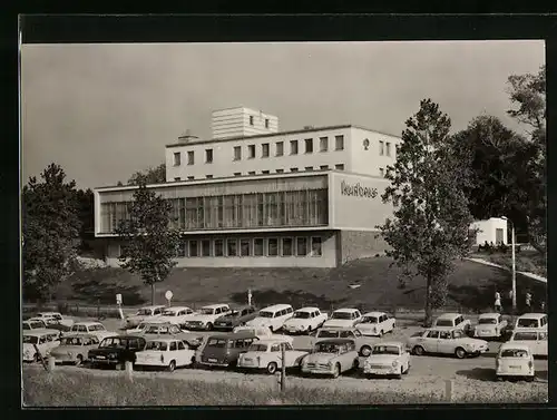 AK Ahrenshoop, Erholungsheim Kurhaus Ahrenshoop mit Parkplatz