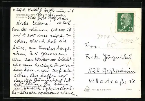 AK Kölpinsee /Usedom, Strandhalle