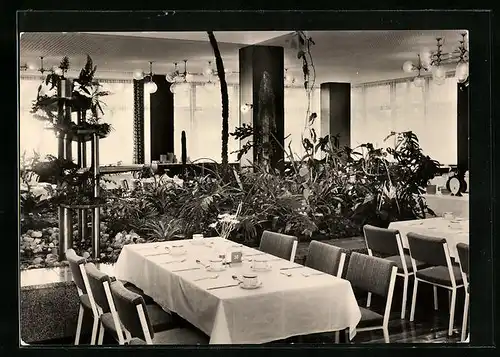 AK Zinnowitz /Kr. Wolgast, Ferienheim Roter Oktober, FDGB-Feriendienst IG Wismut, Speisesaal, Innenansicht