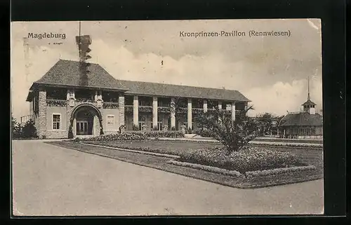 AK Magdeburg, Kronprinzen-Pavillon (Rennwiesen)