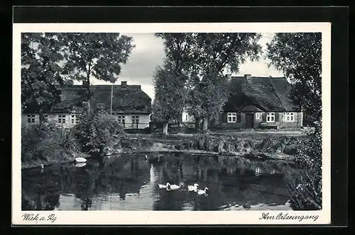 AK Wiek /Rügen, Am Ortseingang