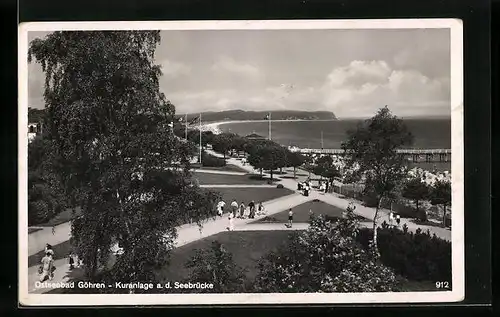 AK Göhren /Rügen, Kuranlage an der Seebrücke