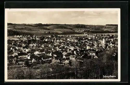 AK Schopfheim, Ortsansicht aus der Vogelschau