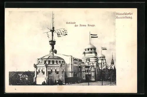 AK Düsseldorf, Ausstellung 1902 - Gebäude der Firma Krupp
