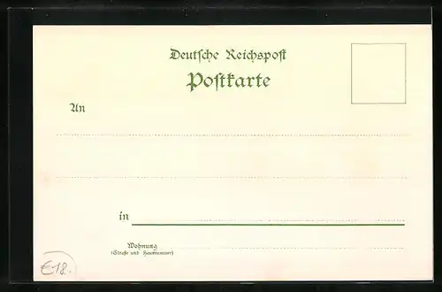 Lithographie Leipzig, Sächsisch Thüringische Industrie- & Gewerbe-Ausstellung 1897, Gemeindehaus, Schmiede