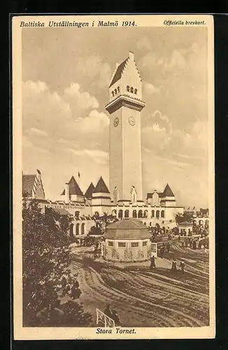 AK Malmö, Baltiska Utställningen 1914, Stora Tornet