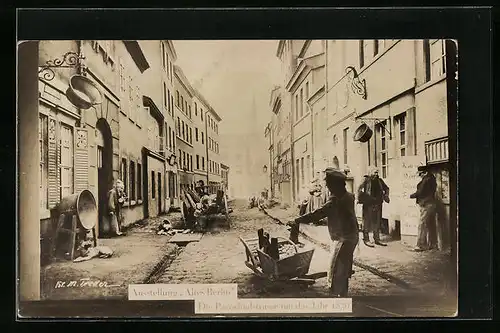 AK Berlin, Ausstellung Altes Berlin, Parochialstrasse um 1830