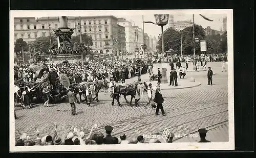 AK Wien, Gewerbefestzug 1929, Festwagen