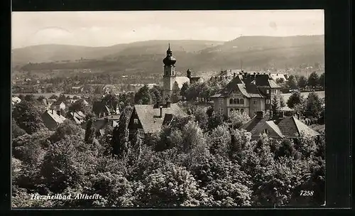 AK Altheide, Ortspartie mit Haus Elisabeth und Kirche