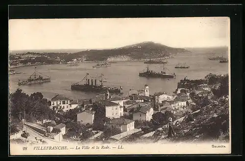AK Villefranche, La Ville et la Rade