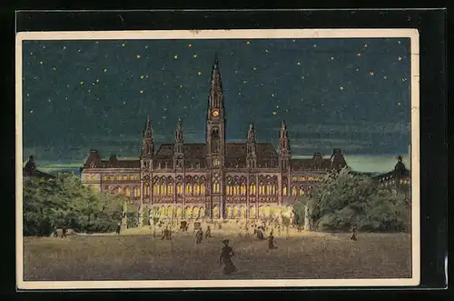 AK Wien, Beleuchtetes Rathaus