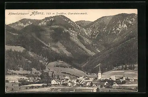 AK Aflenz, Panorama mit Kirche