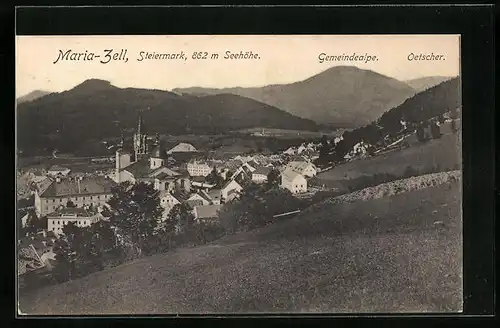 AK Maria-Zell, Panorama mit Oetscher