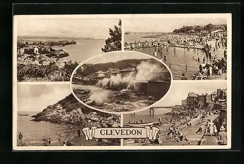 AK Clevedon, Ladye Bay, Panorama, Marine Lake