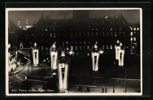 AK Amsterdam, Kon. Paleis met verlichte Dam