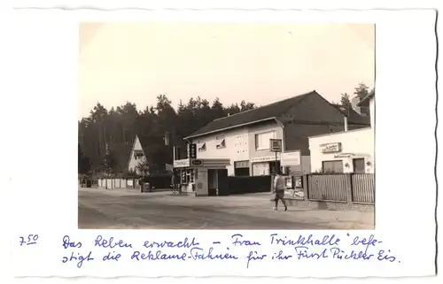 6 Fotografien unbekannter Fotograf, Ansicht Ober-Roden / Hessen, Hasenpfad mit Gaststätte Zur Gemütlichkeit, Metzgerei