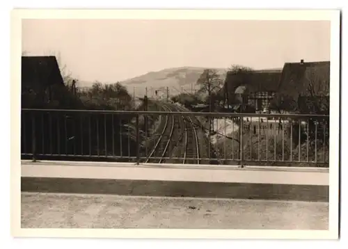 37 Fotografien Lange, Braunschweig, Ansicht Olxheim, Baustelle Eisenbahnbrücke zwischen Kreiensen & Salzderhelden