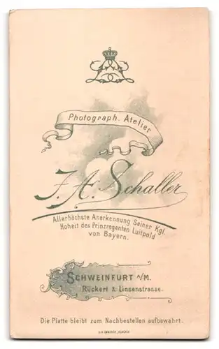 Fotografie J. A. Schaller, Schweinfurt a /M., Rückert- & Linsenstr., Kleines Mädchen im modischen Kleid mit Kleinkind