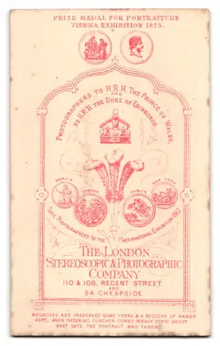 Fotografie The London Stereoscopic & Photographic Company, London, 110 & 108, Regent Street, Modisch gekleideter Herr