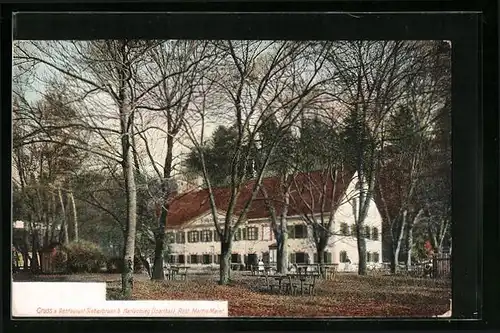 AK München-Harlaching, Restaurant Siebenbrunn im Isarthal