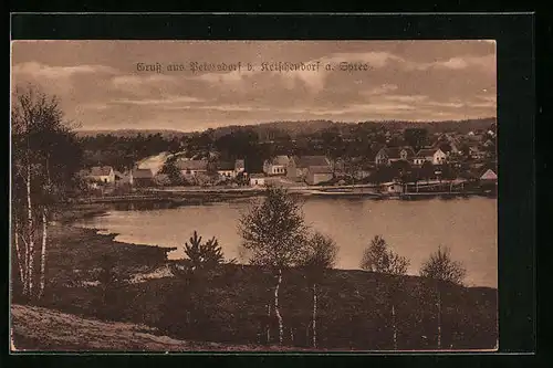 AK Petersdorf b. Ketschendorf a. Spree, Uferpartie