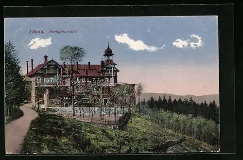 AK Löbau, Gasthaus Honigbrunnen