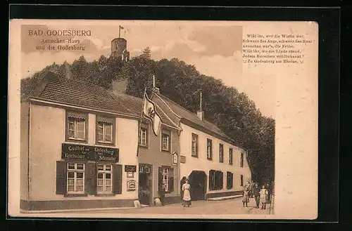 AK Bad Godesberg, Aennchen-Haus und die Godesburg