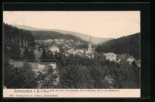 AK Johannisbad /B., Blick von Villa frohe Aussicht